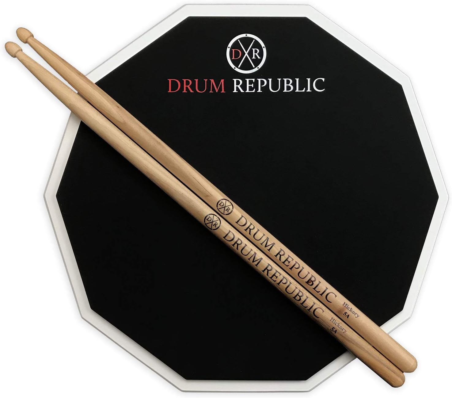 Drum Pad And Sticks Practice Pad By Drum Republic. Premium 12 Inch Pad For Adults And Pair Of 5A Drumsticks. Snare Drum Practice Kit For Beginners And Pro Drummers. 12 In Single Sided Pad