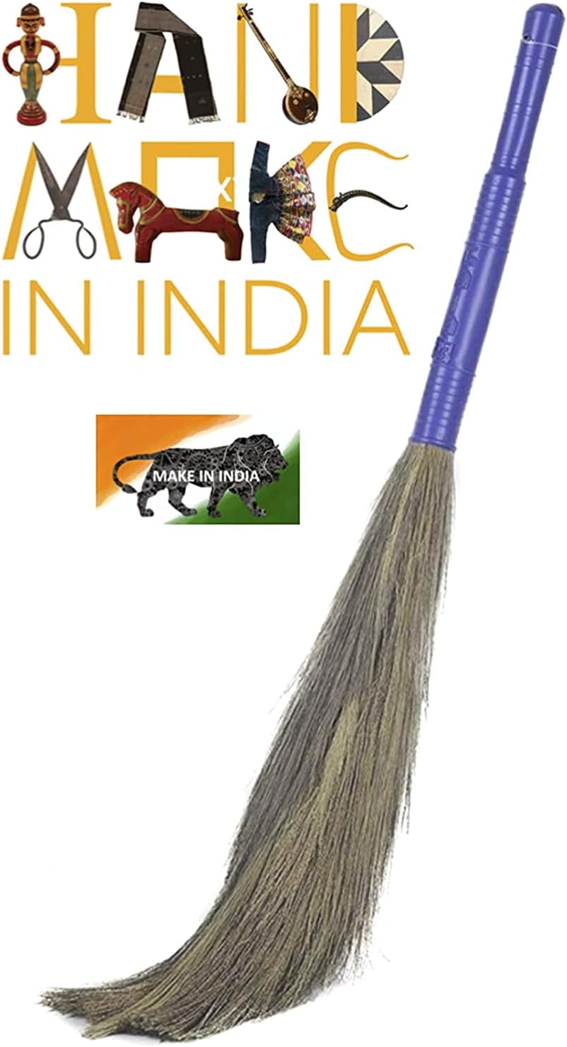 VXI Soft Grass Broom King Size I Jumbo Size I Eco-Friendly I BroomStick (Phool Jhadu, Mop) for All Floor Cleaning Prime (Multicolour) (1)