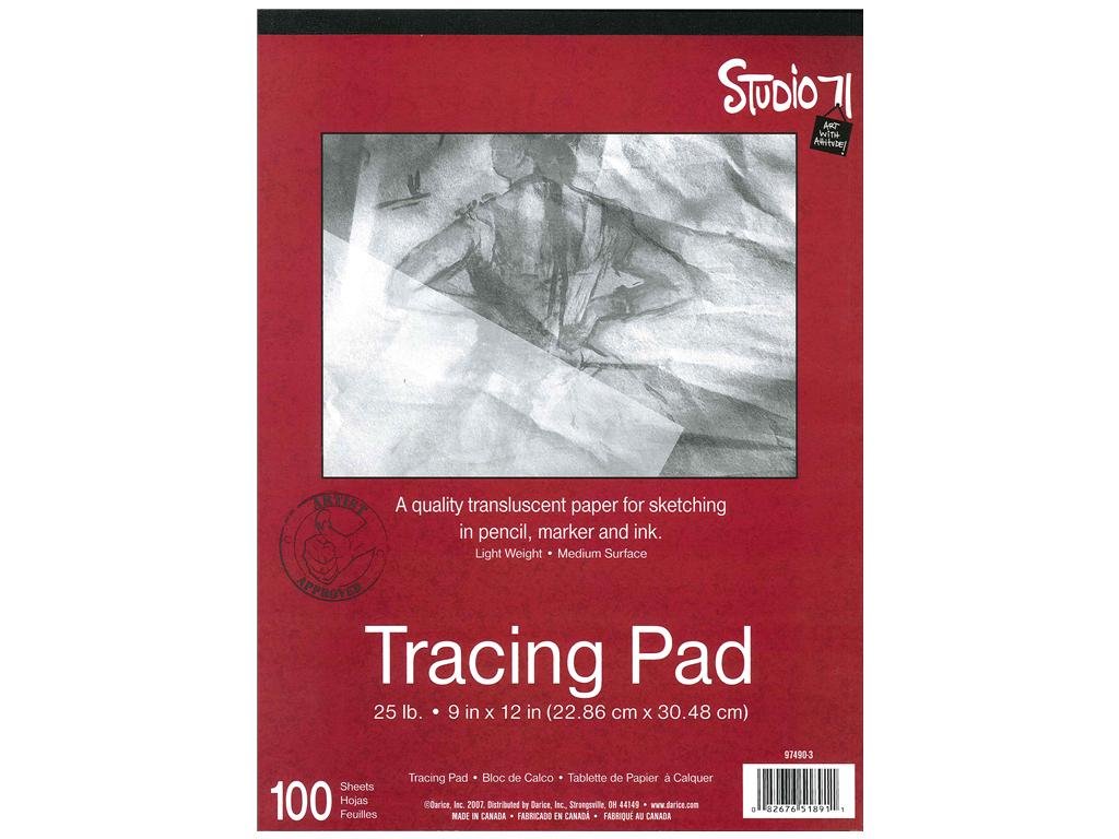 Darice 9”x12” Artist’s Tracing Paper, 100 Sheets – Translucent Tracing Paper for Pencil, Marker and Ink, Lightweight, Medium Surface (97490-3)