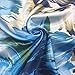YOUR SMILE Polyester Scarf Women’s Fashion Pattern Blue Large Square Satin Headscarf 35''x35'' (803)