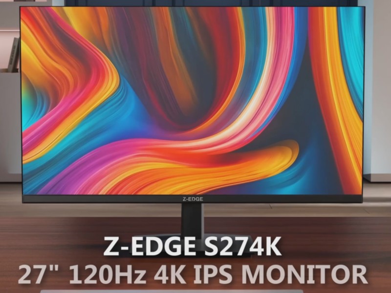 Z-Edge 27 Inch 4K Monitor 120Hz UHD IPS Panel 3840x2160, 1ms MPRT