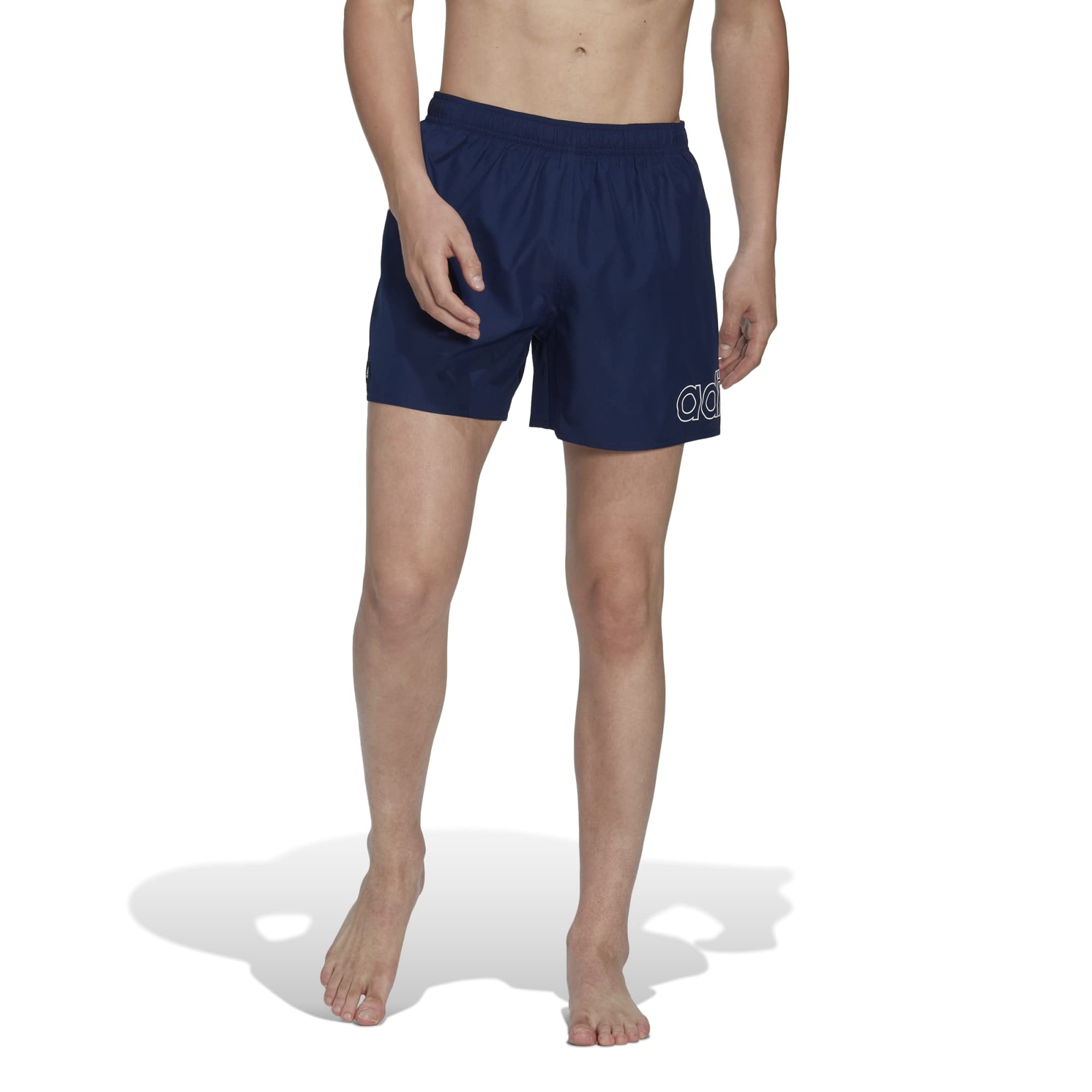 adidas Homme Logo CLX Short Length Swim Shorts, Team Navy Blue 2/White, S