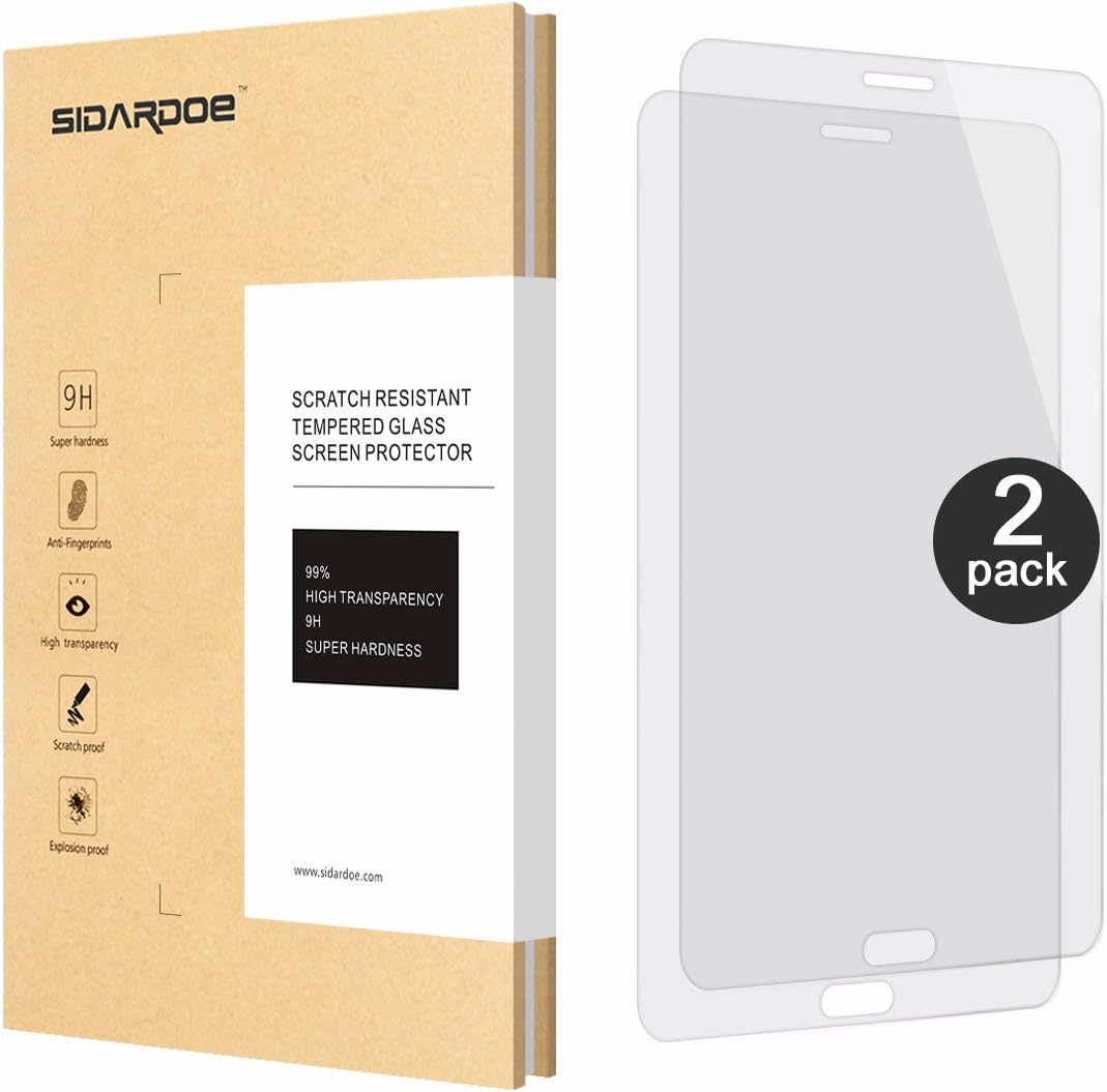 Galaxy Tab 4 7.0 Screen Protector, [2-Pack] SIDARDOE Tempered Glass Screen Protector for Samsung Galaxy Tab 4 7.0 T230, HD Ultra Clear, 0.33mm 2.5D Round Edge, 9H Anti-Scratch