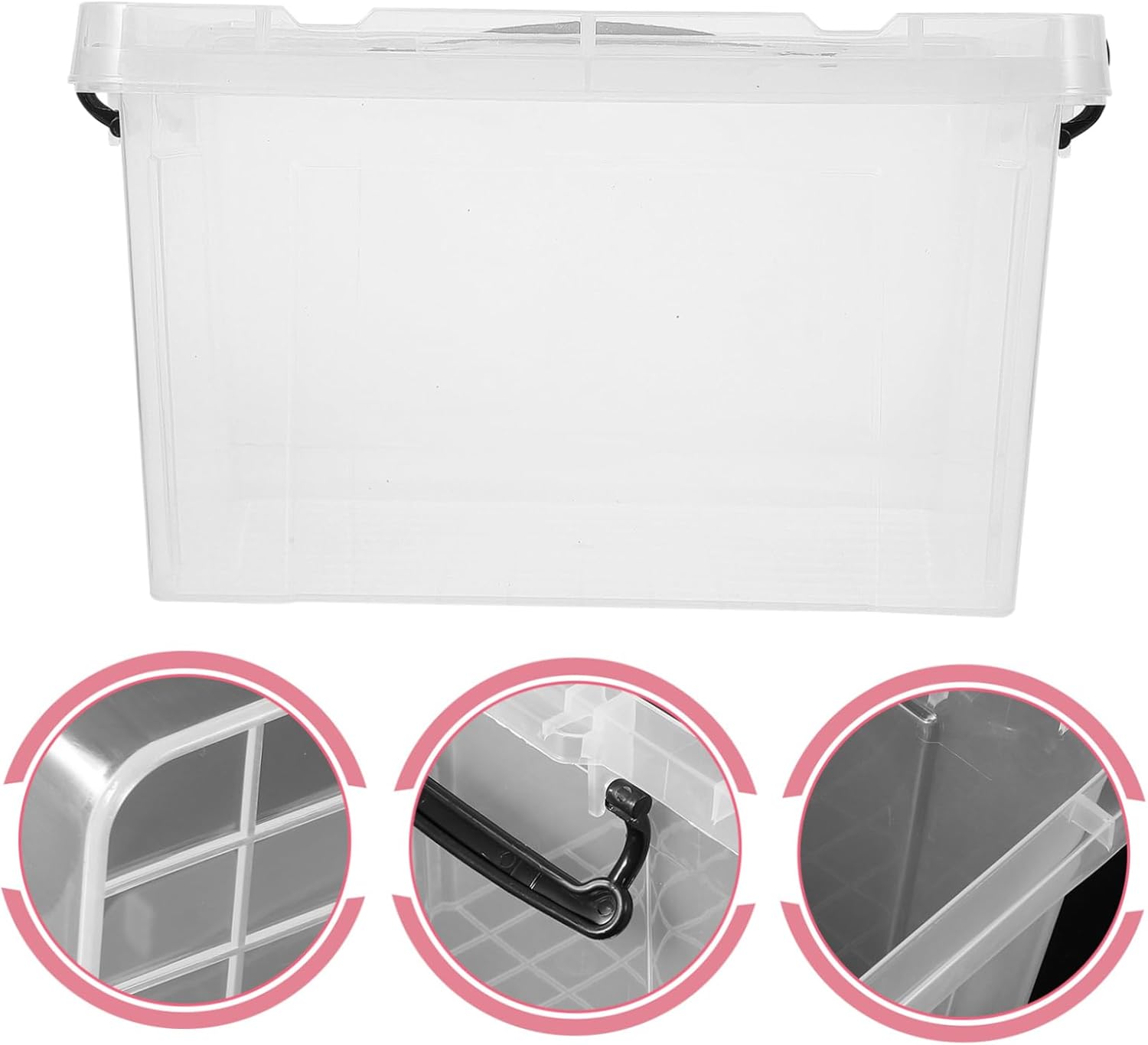 Zerodeko Storage Bin Lids Large Plastic Bins 8 Inch Storage Plastic Boxes for Organize Your Home