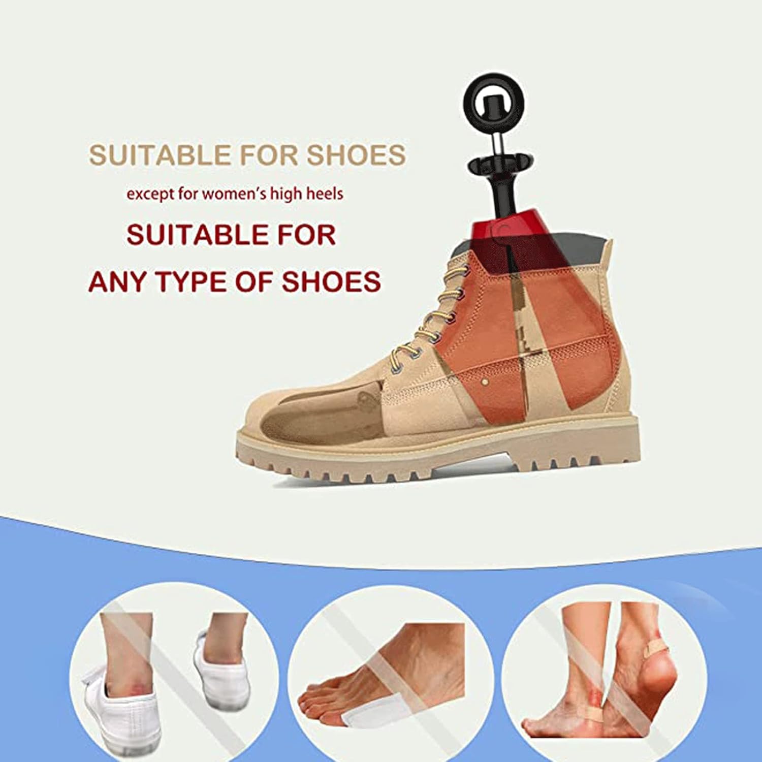 Shoe Expander, Shoe Boot Stretchers, 4 Way Shoe Extender Widener Tool, Shoe Expander For High Heels Boot