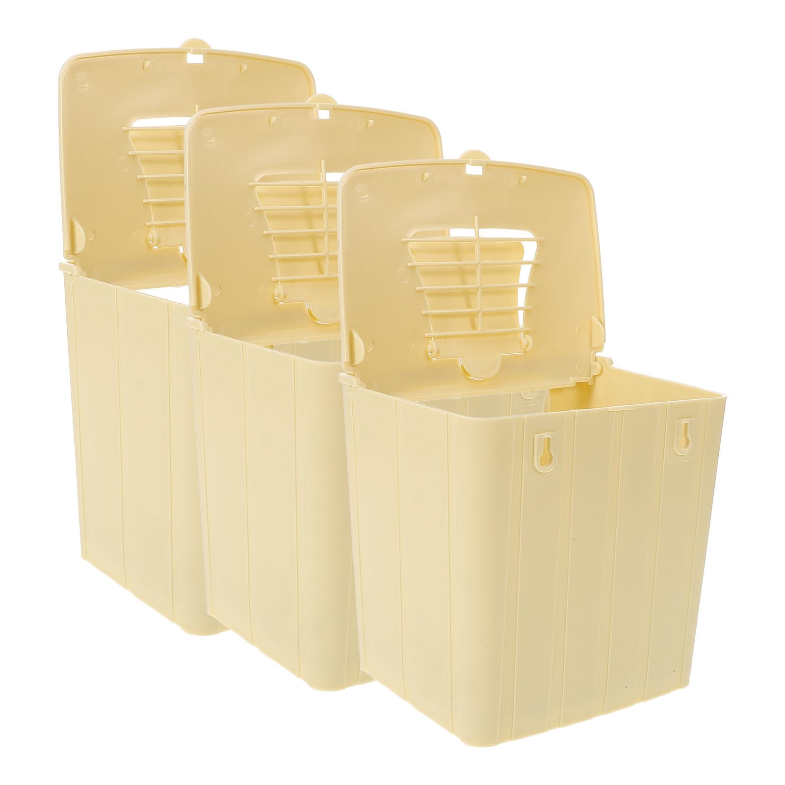 Nichoir à perruches en plastique beige BESTYASH, lot de 3 pour cage suspendue