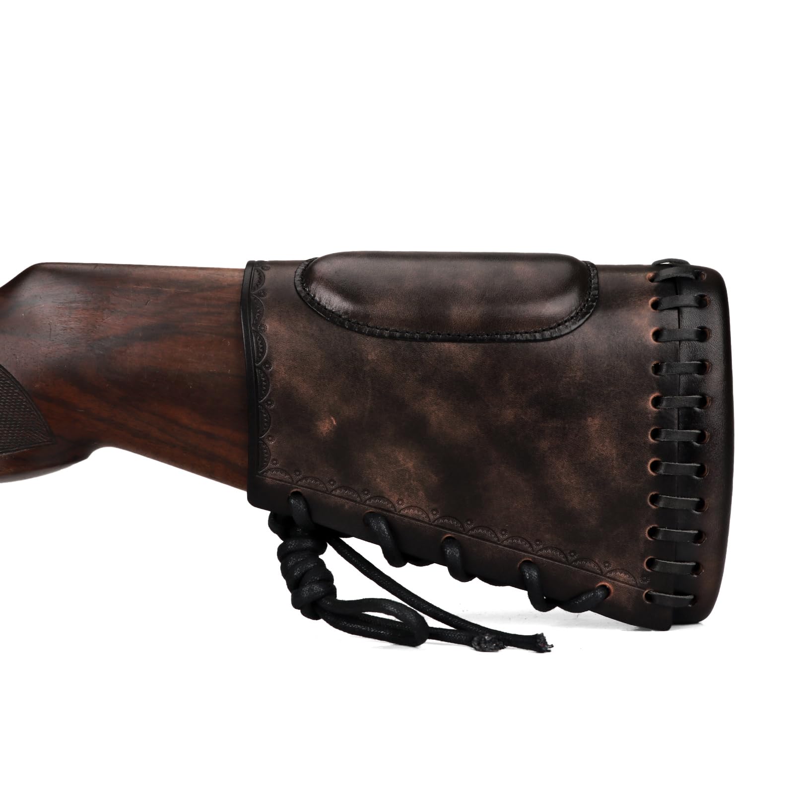 Tourbon Leather Recoil Pads Tourbon Black Leather Rifle Cartridge ...