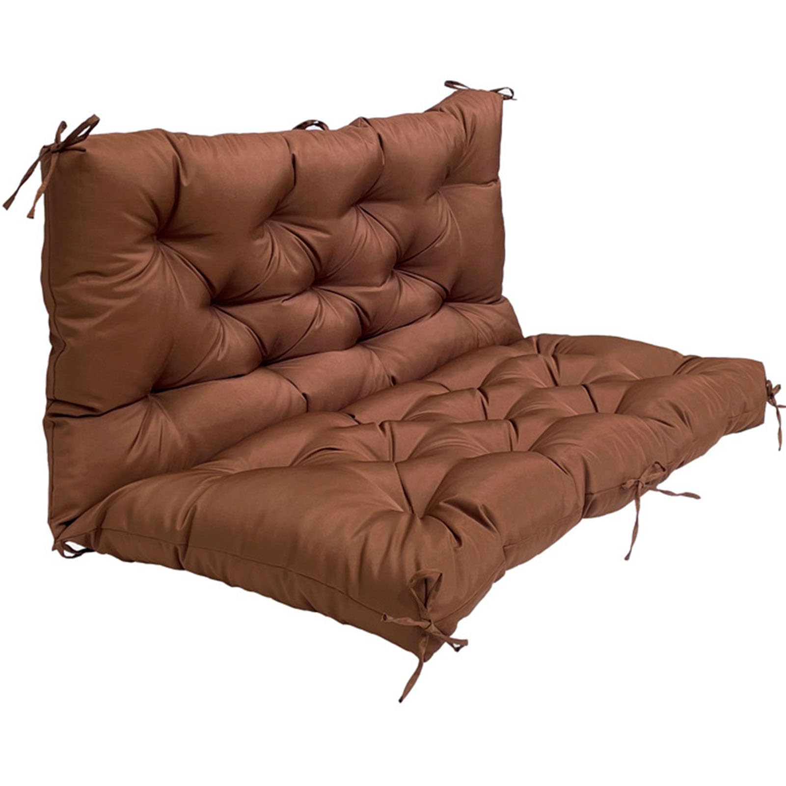 Cuscino Per Panca Da Giardino Con Schienale Da Esterno - Impermeabile Cuscini Per Pallet, Cuscino Schienale Divano - Con 8 Cinghie Antiscivolo Cuscini Per Mobili Da Tr(Size:120 cm,Color:Caffè scuro)