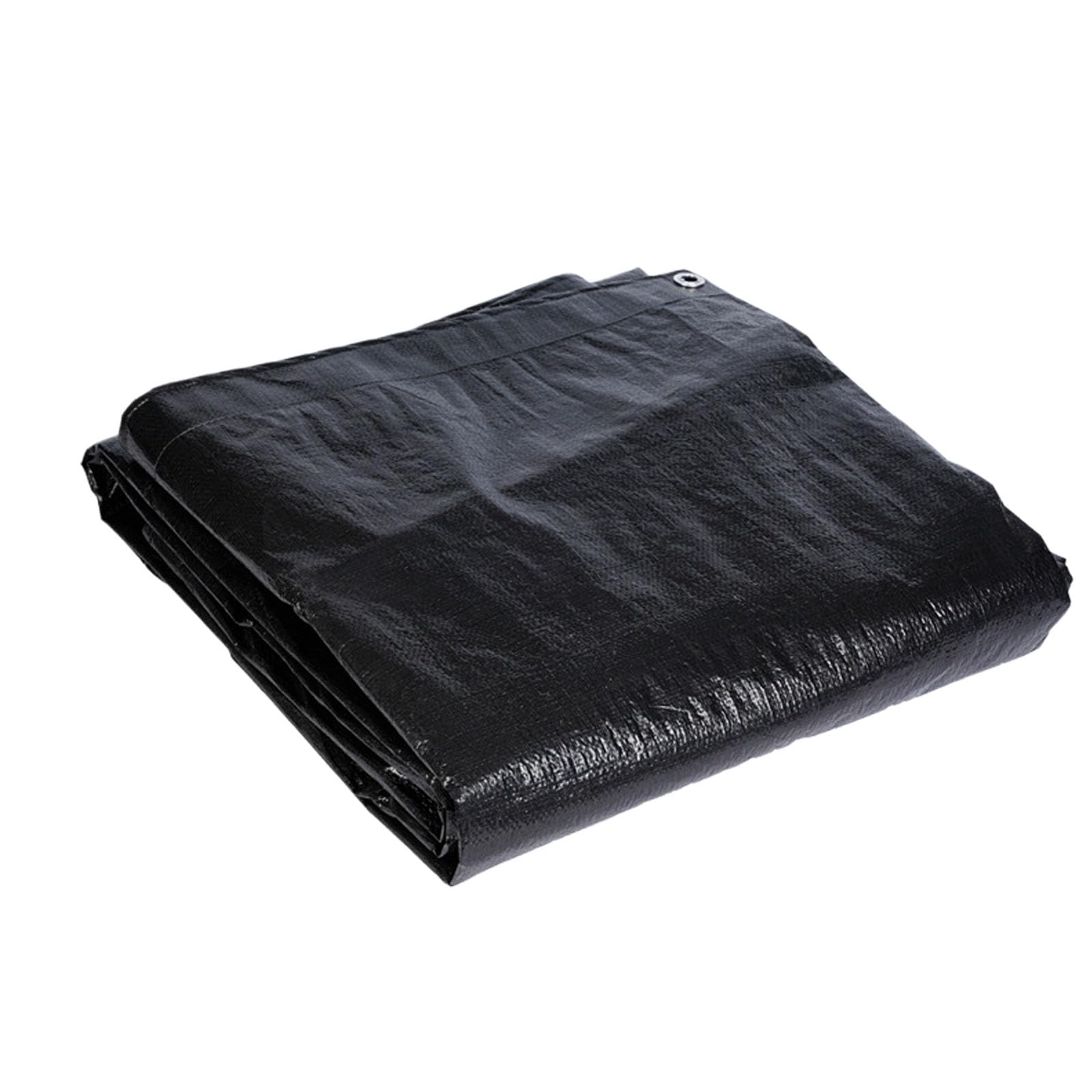 Lona impermeable de 110x160 cm con ojales reforzados y lona protectora negra multiusos