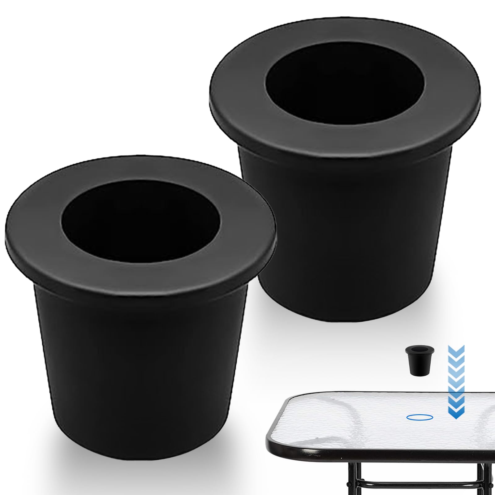 ChooKaChoo 2 Packs Umbrella Cone Wedge for Patio Table Umbrella, Umbrella Stabilizer Hole Ring Adapter for 2 to 2.5 Inch Patio Table and 1.5 Inch Pool Umbrella