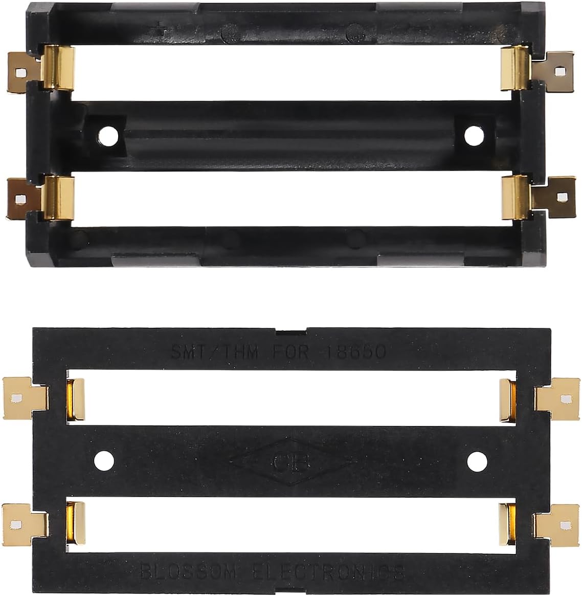 6PCS 18650 Battery Holders 2 Slots 18650 Battery Clip Holder Box Case for 18650 Battery Copper Contacts Battery Storage Case(2 Slots 3.7V)