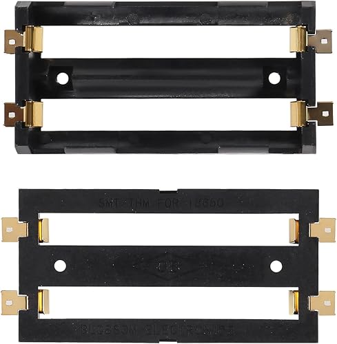 Miniatura 4 de 6 soportes de batería 18650 con 2 ranuras 18650 para batería 18650, caja de almacenamiento de batería de contactos de cobre (2 ranuras de 3.7 V)