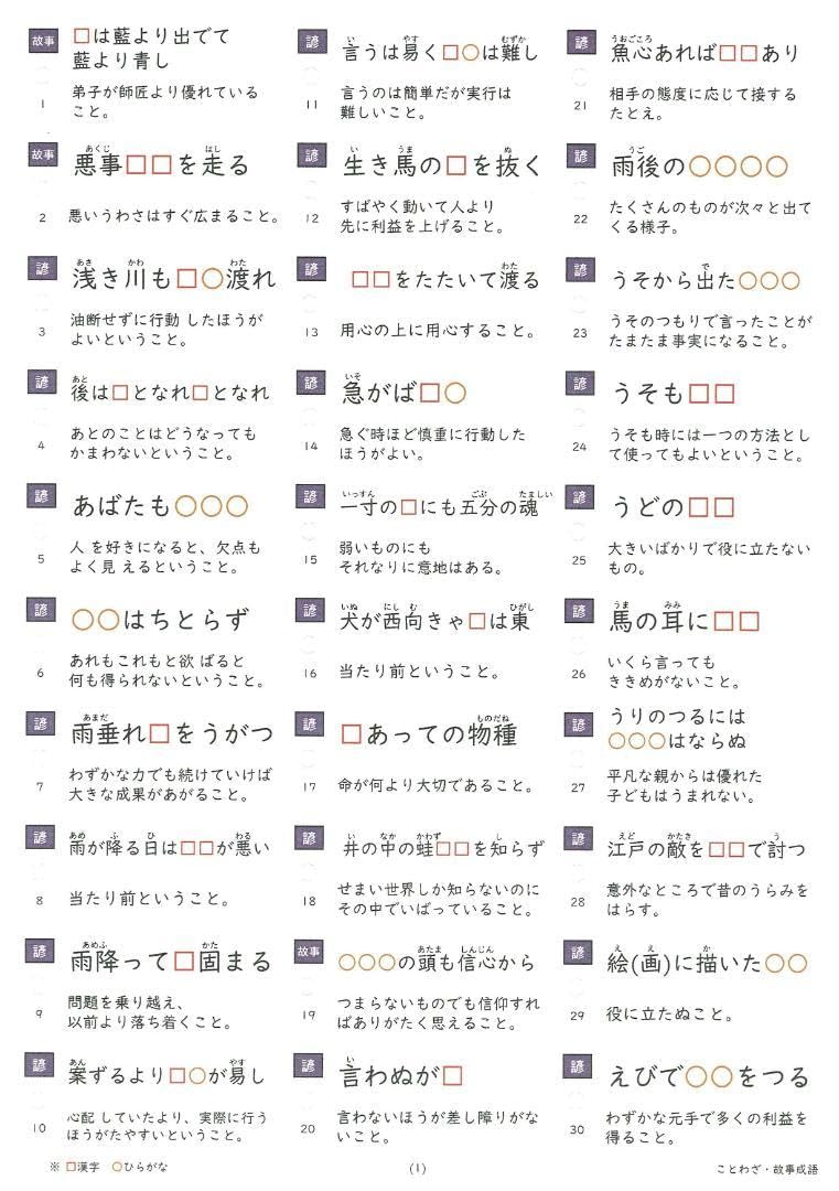 Amazon.co.jp: [絵 ] 中学受験 国語 ことわざ 慣用句 四字熟語