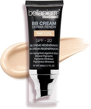 Bellapierre BB Cream with SPF 20, Tinted Moisturizer & Lightweight Foundation Makeup, Buildable Light-to-Medium Coverage, Soft Matte Finish, Paraben-Free, Cruelty-Free, 1.7 fl oz   Fair/Cool