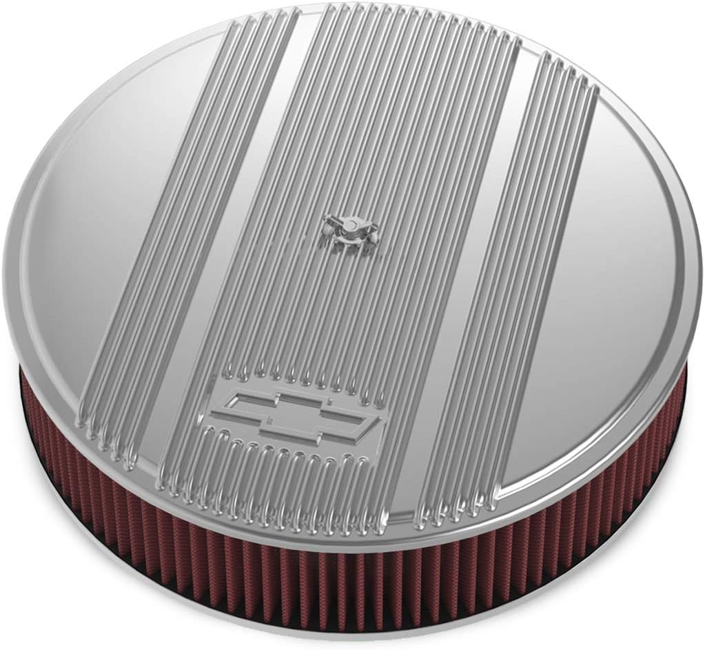 Holley Bowtie Air Cleaner, Finned,14X3 Premium Pol