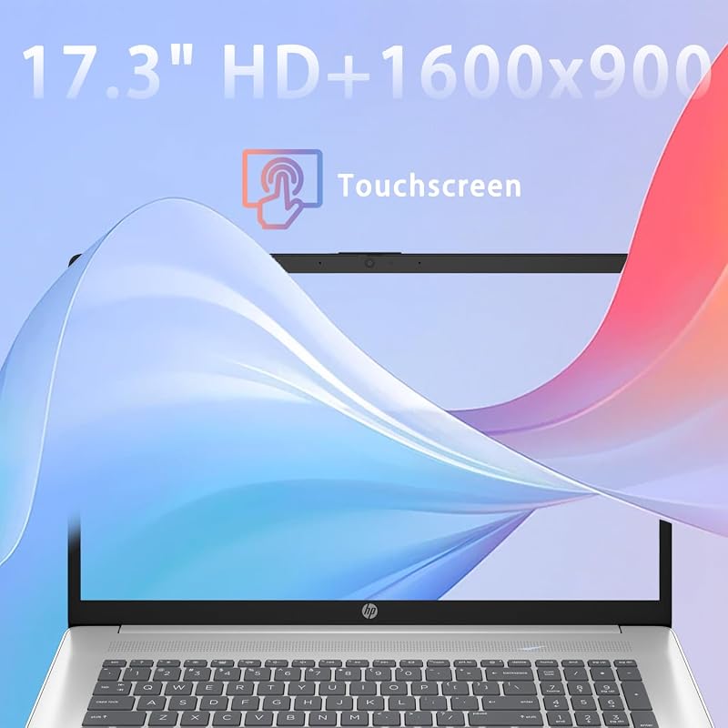 HP Business Laptop for Professionals, 17.3" 1600*900 Touchscreen, Ultra 5 225U(>i7-1355U) for Multitasking, 16GB DDR5, 512GB SSD, Webcam, Backlit, Win11 Pro, Silver, Bundle with ADATA 64GB Flash Drive image 5
