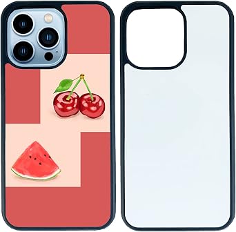 JUSTRY 5PCS Black Sublimation Blanks Phone Case Covers Compatible with Apple iPhone 13 Pro Max,6.7 Inch 2021,Easy to Sublimate DIY,2 in 1 2D Soft Rubber TPU with Insert Aluminum No Glitter