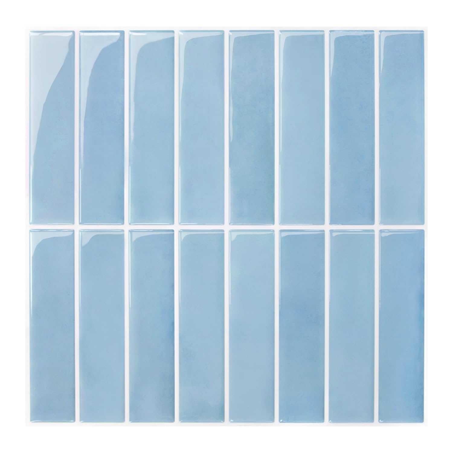 Carreaux muraux autocollants 3D étanches bleu ST176 anti-taches
