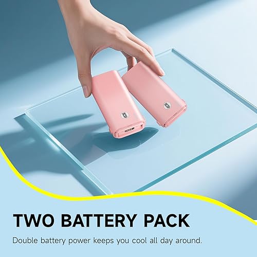 Miniatura 2 de HandFan Ventilador de mano personal de 10400 mAh, ventilador de mano de larga duración de 40 horas recargable, mini ventiladores de refrigeración