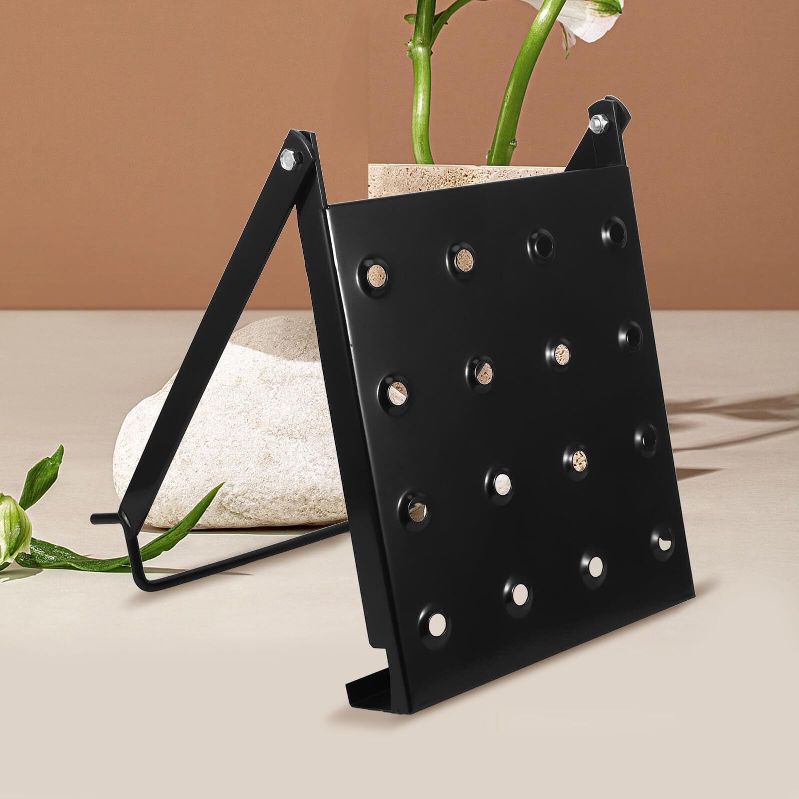 Escalera cóa Plegable de Hierro Resistente Plataforma Anslizante Pequeña 38X28 CM Soporte Portátil para Trabajo en Casa Mantenimiento y Pintura