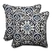 Pillow Perfect Outdoor/Indoor Woodblock Prism Throw Pillow (Set of 2), 18.5", Blue
