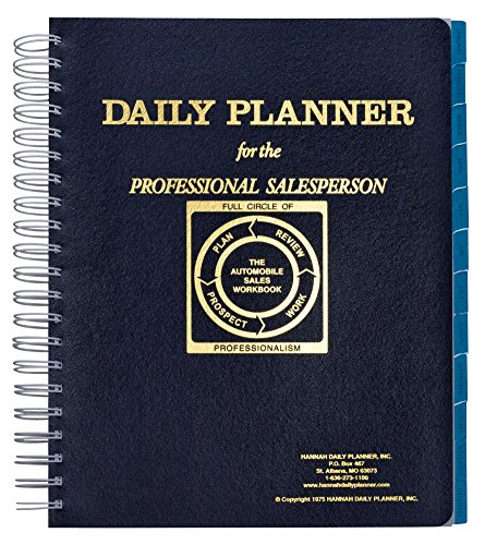 Hannah Daily Sales Planner, Blue, Spiral Bound, 8.5 x 11 inches, 100 Pages