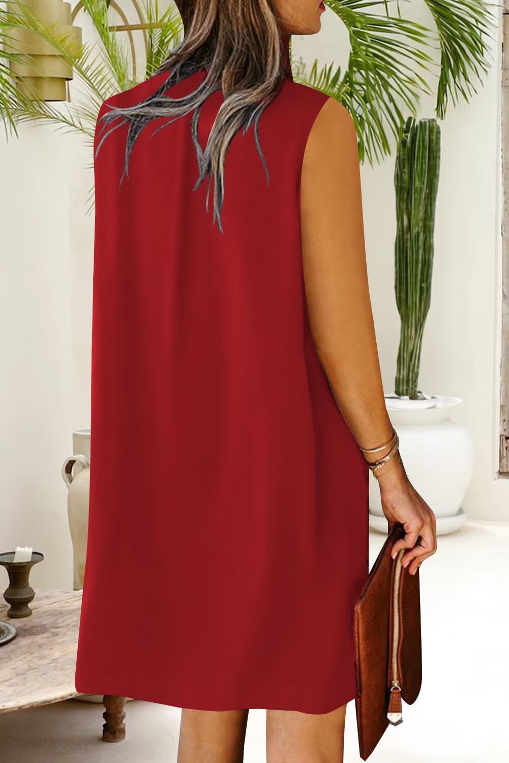 QACOHU Summer Dresses for Women 2026 Sleeveless Beach Floral Tshirt Sundress Casual Tank Dress S-2XL - Image 2