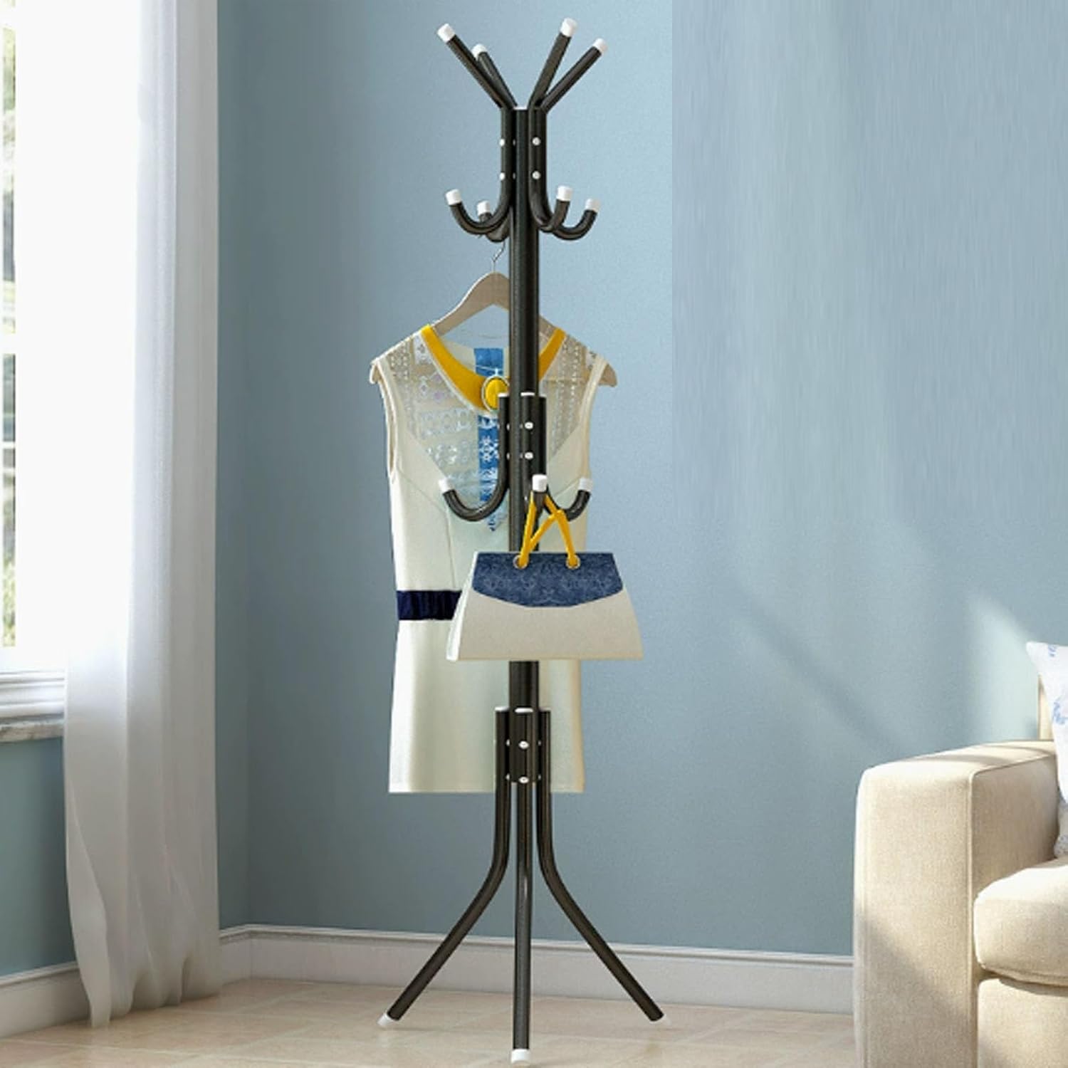 Freestanding Coat Rack with Hooks for Entryway image 5