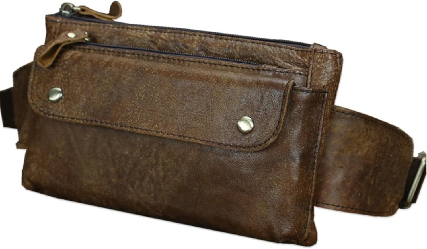 ウエストバッグ ボディバッグ 第一層牛革レトロレザーメンズバッグ 大容量