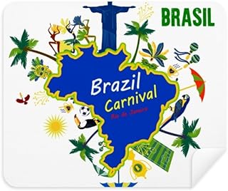 Mount Corcovado Brazil Maps Brazil Carnival Cleaning Cloth Screen Cleaner 2pcs Suede Fabric