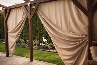 Wetterfeste Outdoor Vorhänge nach Maß – wasserdichte Balkon & Terrassenvorhänge – Blickdicht, UV-beständig & Winddicht – Maßanfertigung für Pergola, Pavillon & Garten | UNICOVR – Das Original