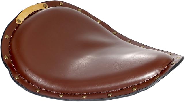 Brown Leather Copper Rivet Motorcycle Solo Driver Saddle Seat for Harely H-onda Sportster Bobber Chopper Custom