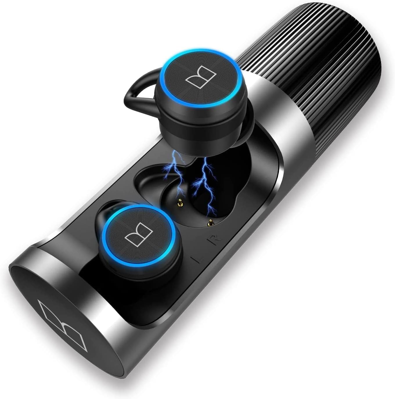 Monster Clarity 101 AirLinks Wireless Earbuds, Bluetooth 5.3 in-Ear Headphones with Charging Case, Stereo Earphones Deep Bass Sound, 28H Long Playtime, Water Resistant Design for Sports.