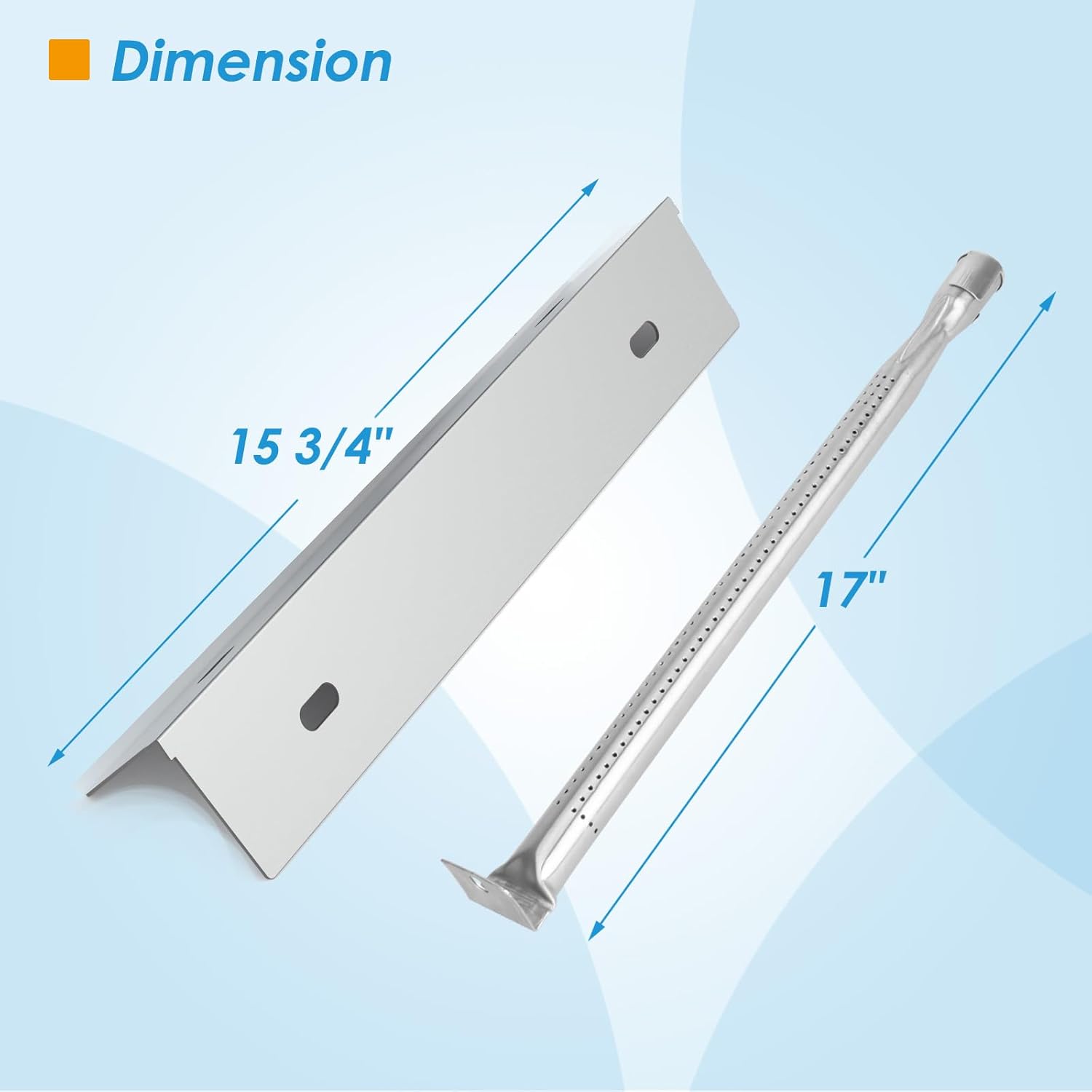 Grill Parts for Napoleon Rogue 425 Rogue 365 Rogue XT 425 Freestyle 365 425 RXT425SIBPK-1, 5-Pack Heat Plate & 3-Pack Burner Replacement Parts for Napoleon Grill Accessories