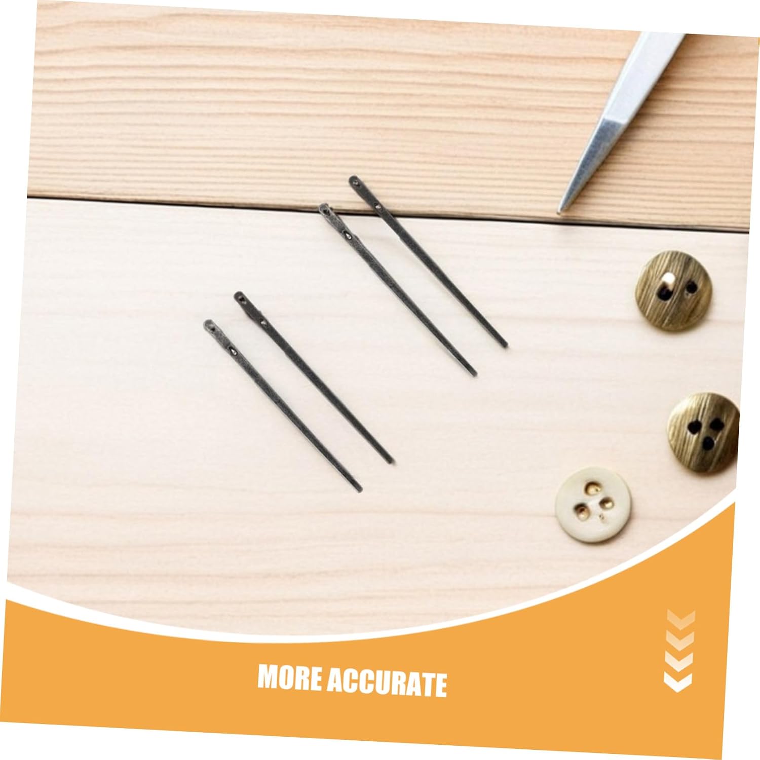 ORFOFE 6pcs Metal Leather Needles Double Hole and Single Hole Threading Needles Heavy Duty Sewing Tools for Hand Stitching Leathercraft DIY Purse Making Supplies
