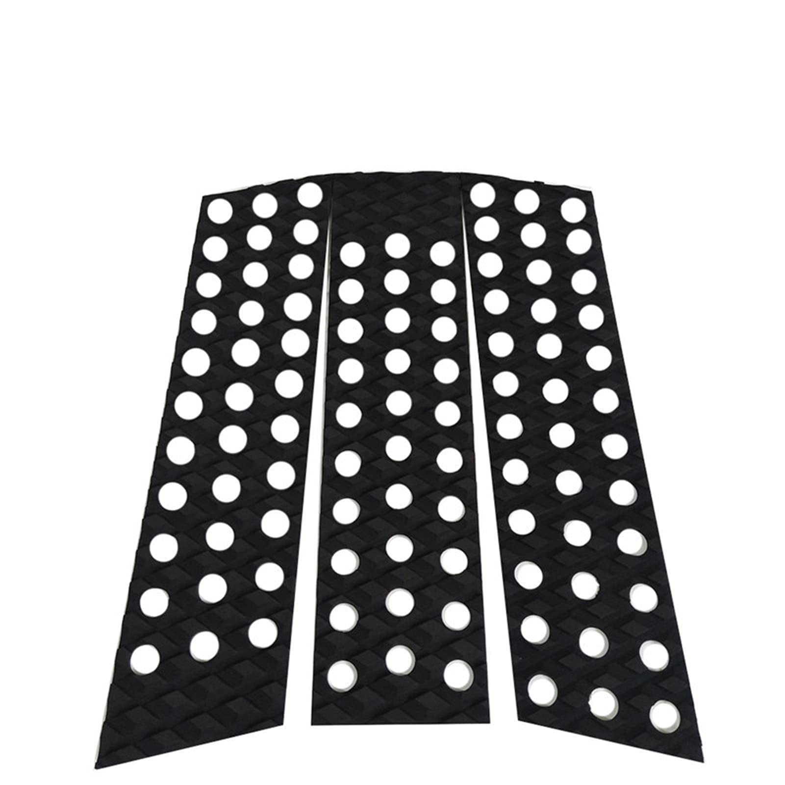 EVA Surf Deck Grip Pad Surf Traction Pad Almohadilla Delantera y Almohadilla de Cola Conjunto Completo para Tabla de Surf Blanco/Negro/Rojo/Gris (Color : Black)