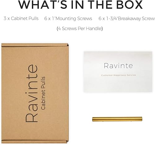 Miniatura 106 de Ravinte - 30 manijas de acero inoxidable para armario de cocina, 5 pulgadas de largo, agujero de 3 pulgadas, rosado