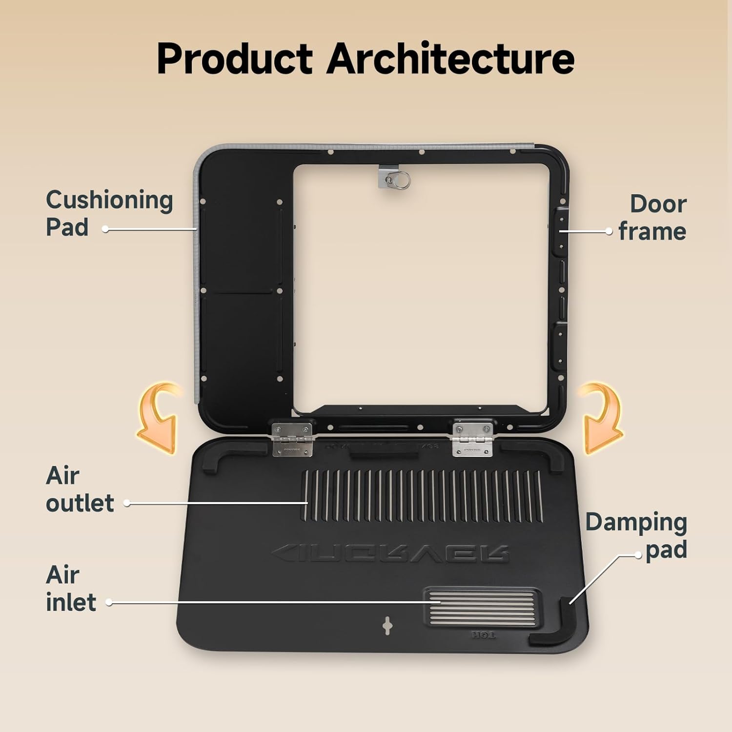 KINGRVER 15 x 18 Inches Black RV Water Heaters Door - This Only for KINGRVER RV Water Heaters without Door, Water Heater not Included