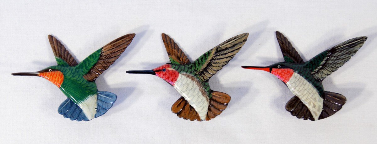 Handpainted Hummingbird Bird Assorted Magnet (Set of 3)