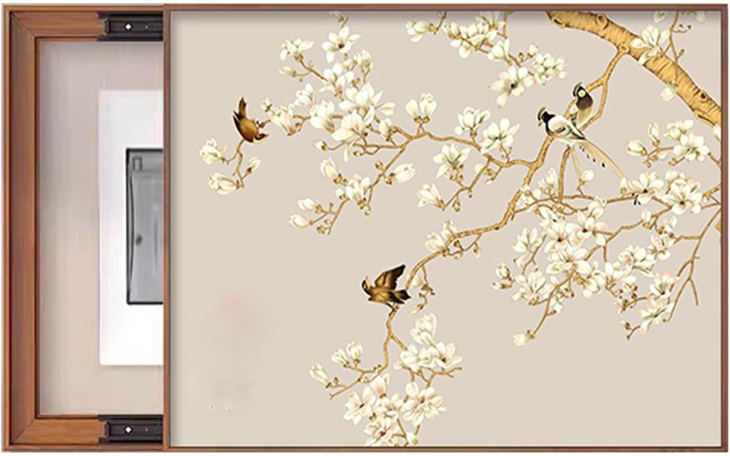 Multimedia Box Concealment Panel Covering and Concealing Electrical Distribution Panel Artwork Suitable for Living Rooms (A,45x35cm)