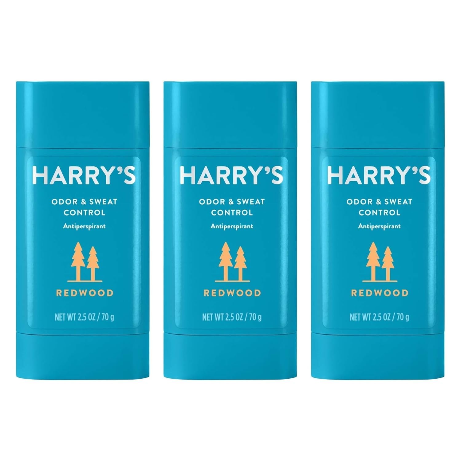 Harrys Antiperspirant Deodorant Sweat Odor Control Antiperspirant for Men Redwood 2 5 oz Pack of 3