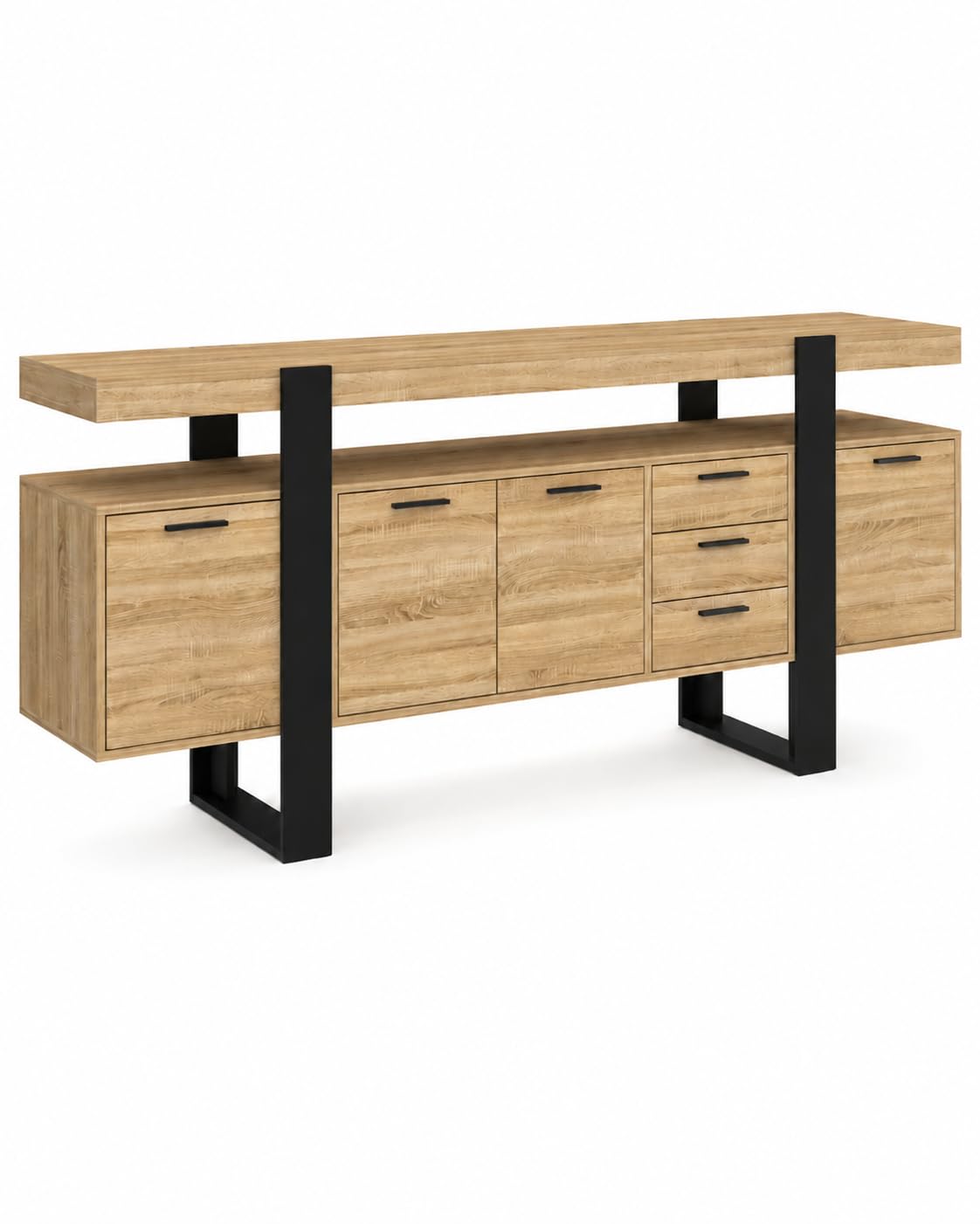 buffet bahut 180 cm bois noir