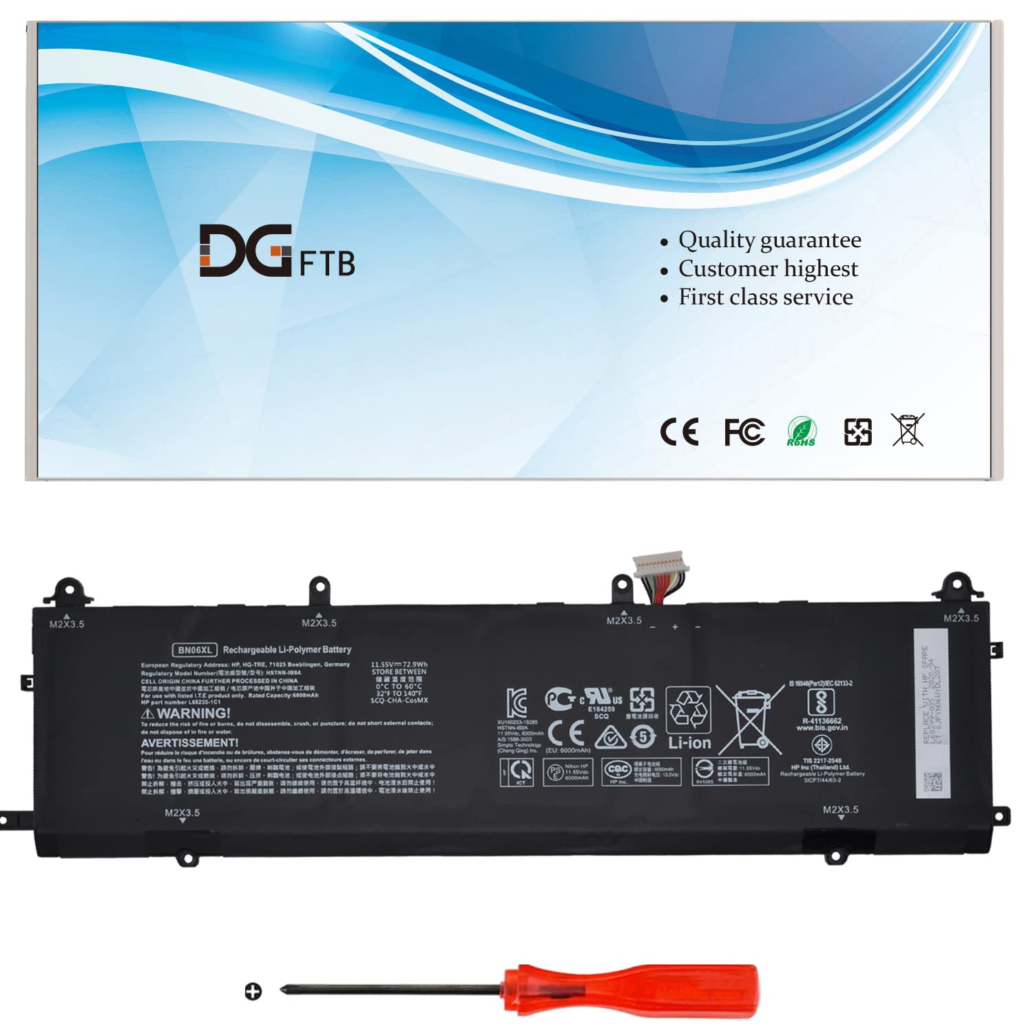 DGFTB BN06XL Laptop Battery Replacement for HP Spectre X360 15 15-EB 15-EB0005UR 15-EB0000NS 15-EB0010NG X360 Convertible 15-EB0005NI 15-EB0008UR 15-