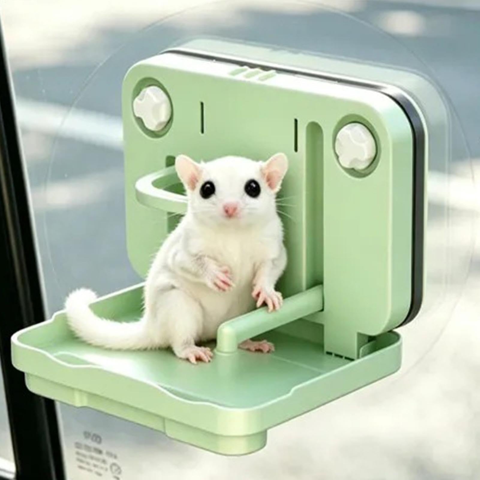 Perchoir pliable pour oiseaux avec ventouse