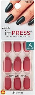 KISS NEW YORK, imPRESS UNHAS AUTOCOLANTES Color Média Formato Amendoada - Quartz