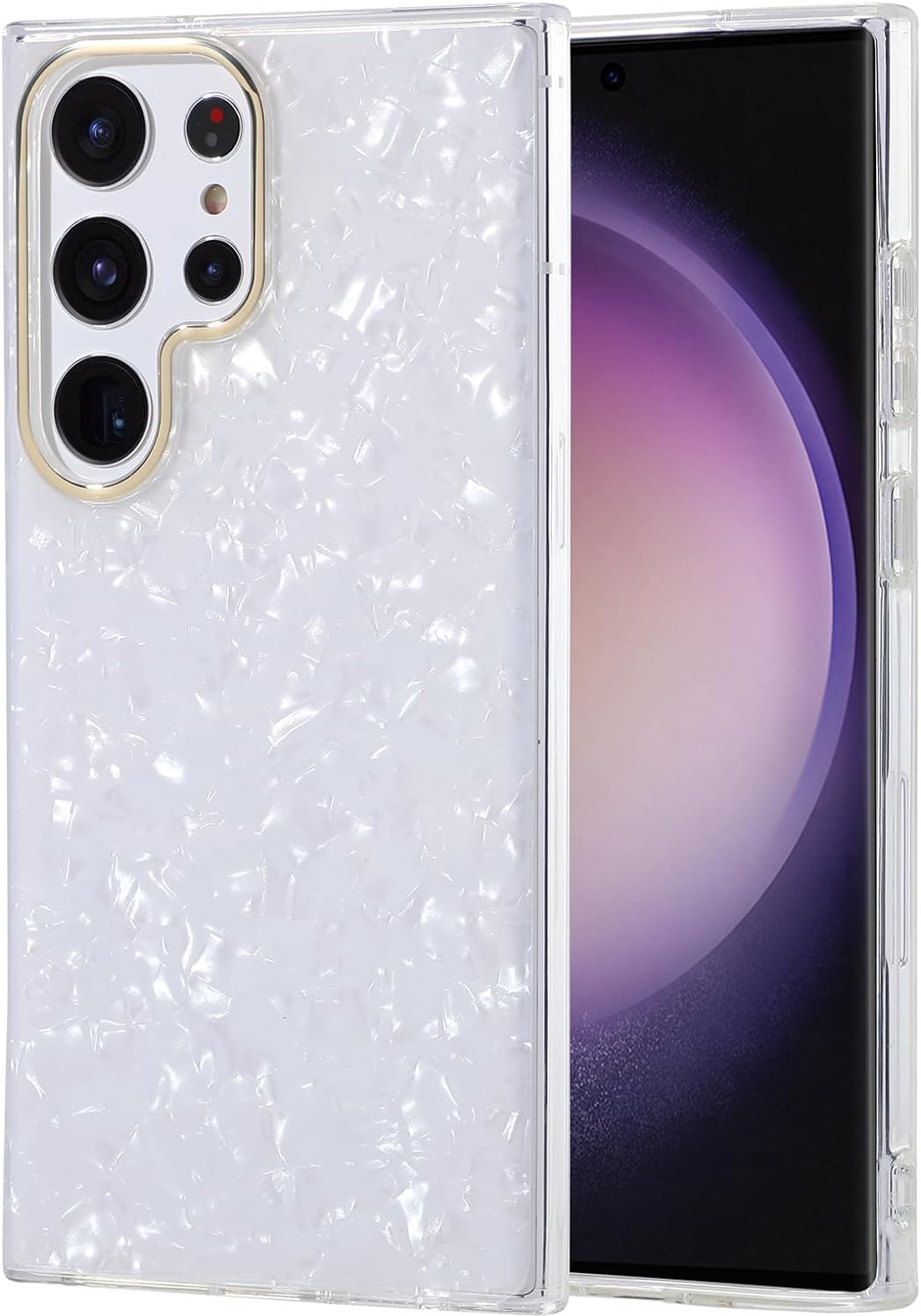 Scalebee Back Cover for Samsung S23 Ultra Luxury Translucent Jellyfish Shell Texture Design Protective Case Cover (White) (B0D2B8R9F7) Amazon Price History, Amazon Price Tracker