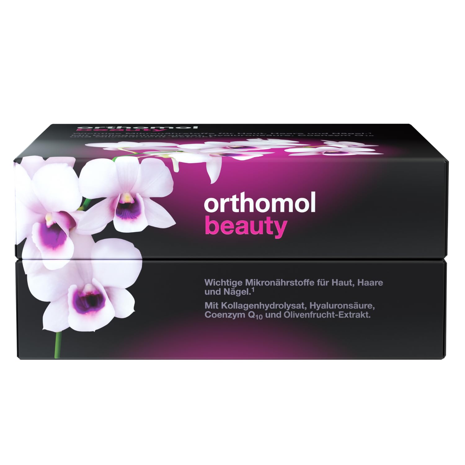 Orthomol Beauty für Frauen - unterstützt Haut, Haare und Nägel - mit Coenzym Q10, Biotin und Zink - Beauty-Box mit Trinkampullen à 30 x Tagesportionen