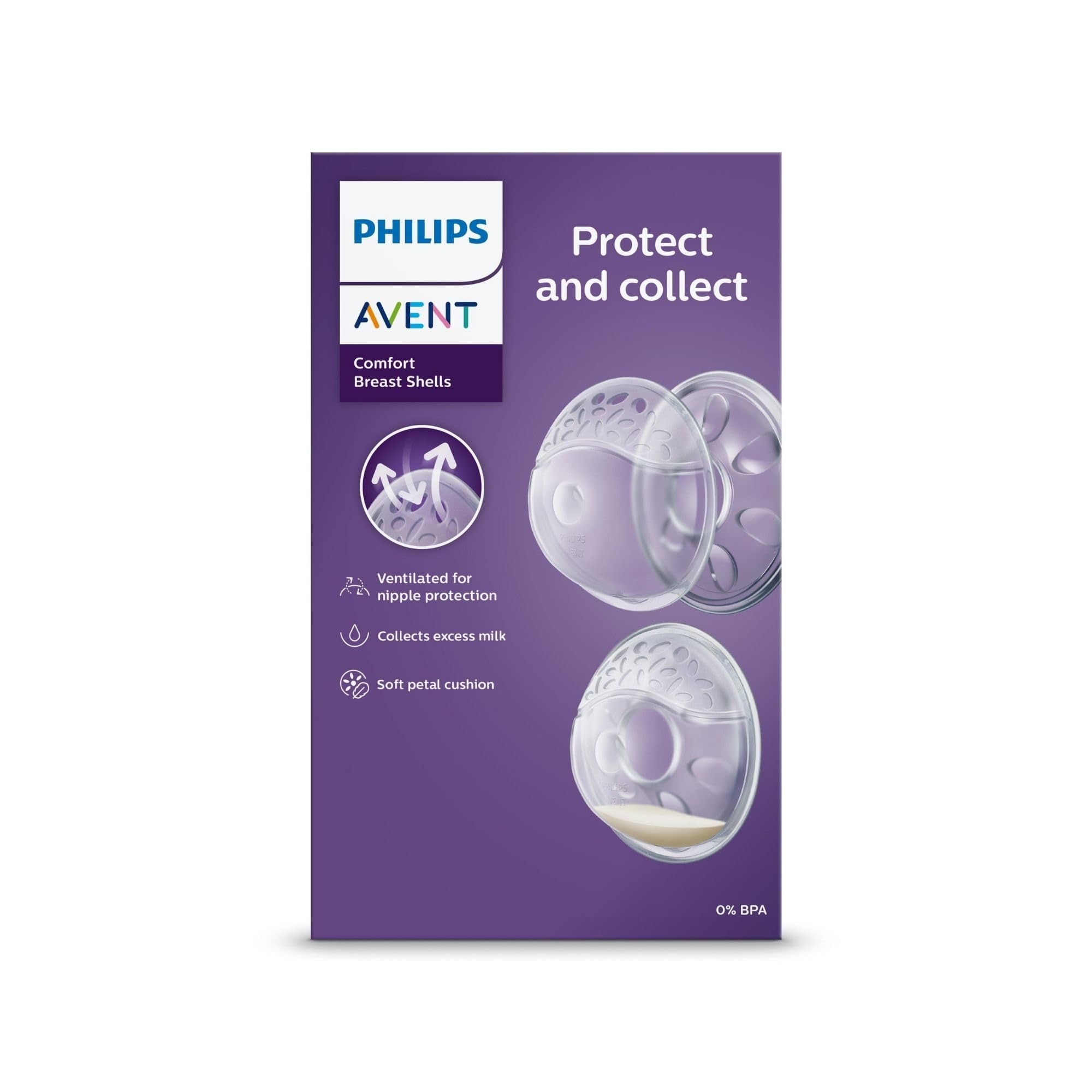 Philips Coques collectrices de lait AVENT Nursing SCF157/02, 6 pièces