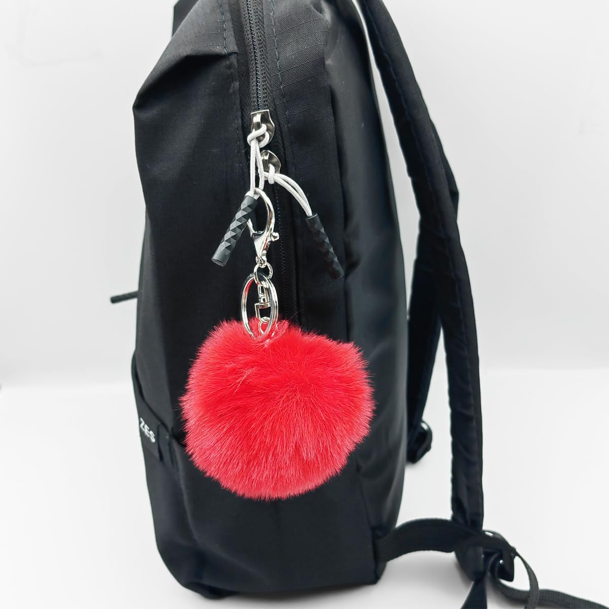 Pom Poms Keychains Faux Rabbit Fur Fluffy Pompoms Keyring for Women Handbag Bag Pendant