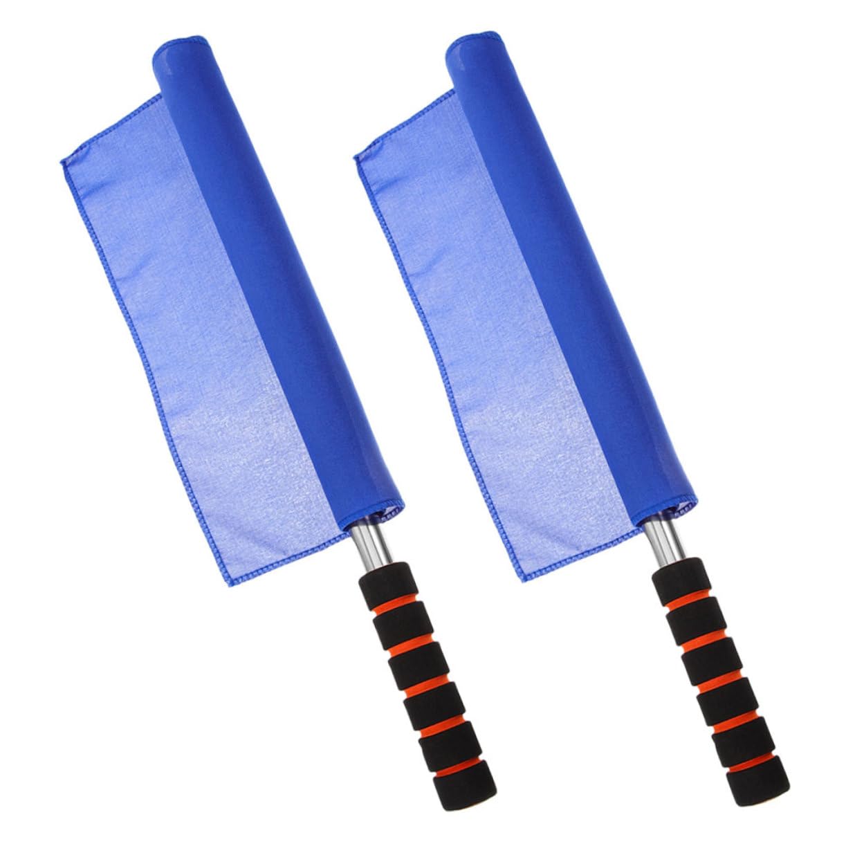 HEMOTON 2pcs Soccer Referee Flags Lineman Warning Flags Long-lasting Foldable for Traffic Sports Judge Easy to Carry